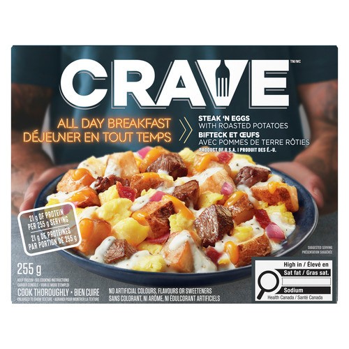 Crave Frozen Steak N' Eggs With Roasted Potatoes 255 g