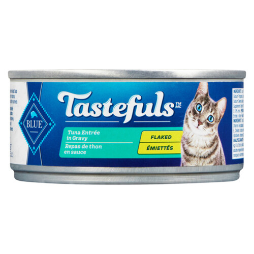 Blue Tastefuls Wet Natural Cat Food Entrée Flaked Tuna in Gravy 5.5 oz 155 g