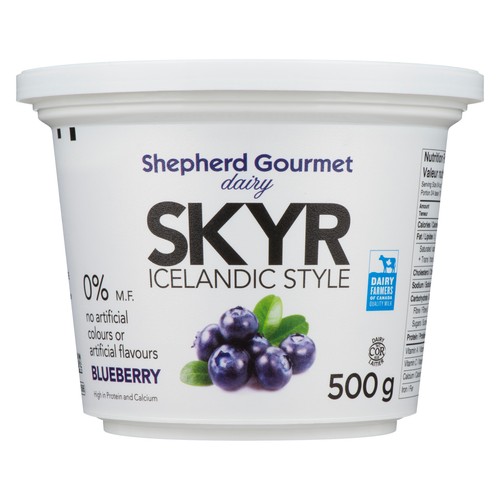 Shepherd Gourmet Dairy 0% Yogurt Blueberry Skyr 500 g