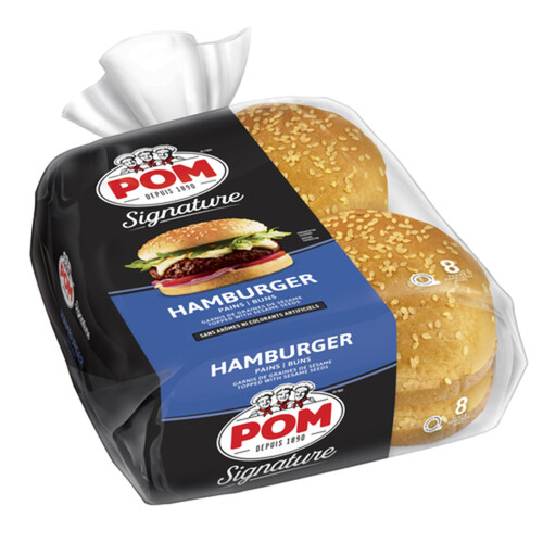 POM Ultra Soft Hamburger Buns Sesame Seeds 8 Count