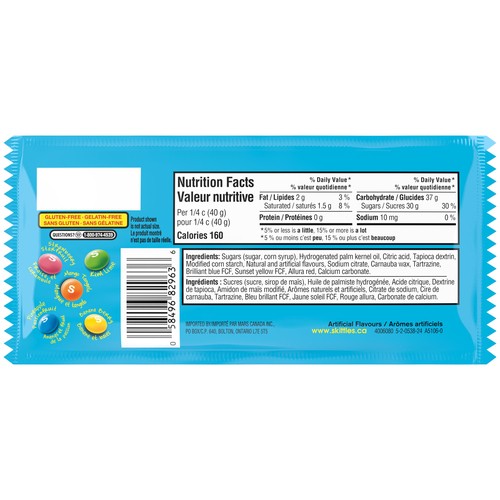 Skittles Chewy Candy Tropical Full Size Bag 61 g