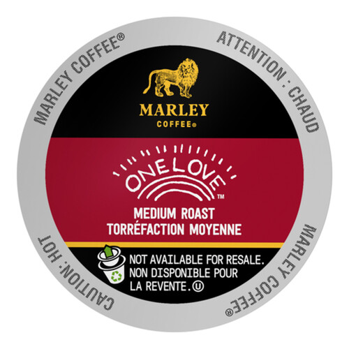 Marley One Love Medium Roast Coffee Pods 24 K-Cups 264 g