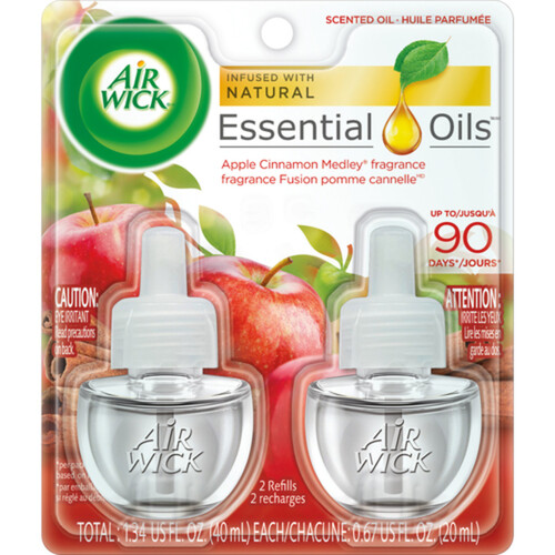 Air Wick Life Scents Essential Oils Refill Apple Cinnamon Medley 2 x 20 ml