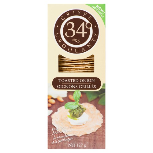 34 Degrees Crispbreads Toasted Onion 127 g