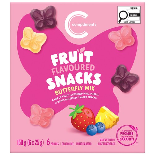 Compliments Fruit Flavoured Snacks Butterfly Mix 150 g