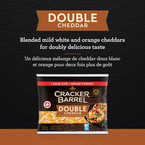 Cracker Barrel Shredded Cheese Double Cheddar 590 g