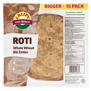 Wrnked Roti Crispy Whole Wheat Roti Wrap 7-inch 15 Pack 750 g - Voilà Online ...
