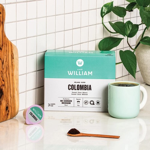 Café William Coffee Pods Medium Roast Colombia 24 K-Cups 216 g