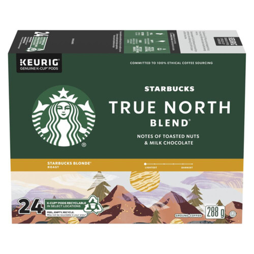 Starbucks Coffee Pods True North Blend K-Cups 24 Pods