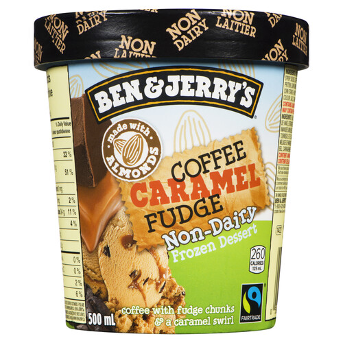 Ben & Jerry's Non Dairy Frozen Dessert Coffee Caramel Fudge 500 ml