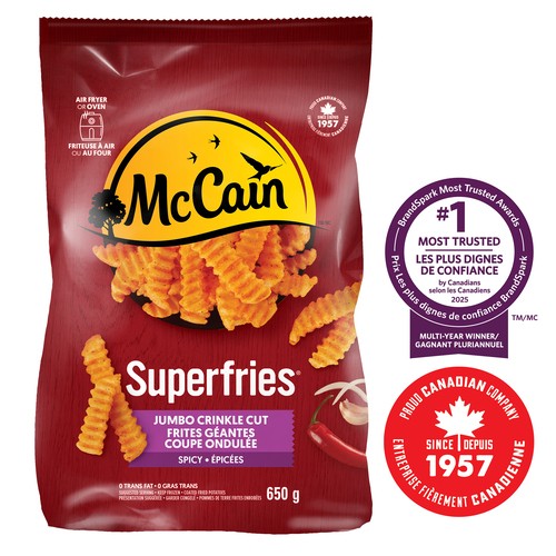 McCain Superfries Spicy Battered Jumbo Crinkle Cut 650 g