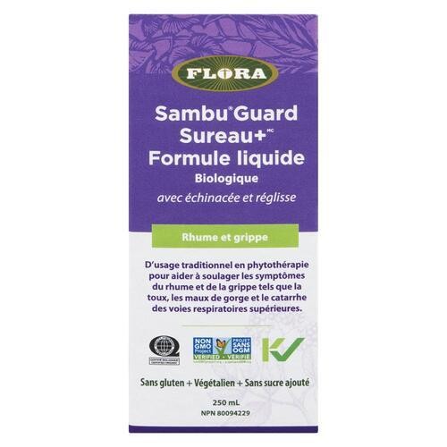 Flora Organic Sambu Guard Liquid Formula Elderberry+ Cold & Flu 250 ml