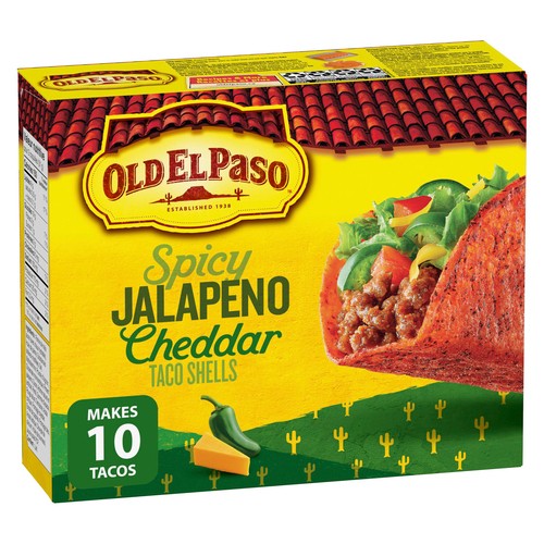 Old El Paso Taco Shells Spicy Jalapeno Cheddar 153 g