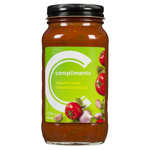 Compliments Pasta Sauce Tomato & Basil 650 ml 