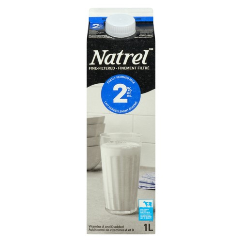 Natrel 2% Milk Fine-Filtered Partly Skimmed 1 L