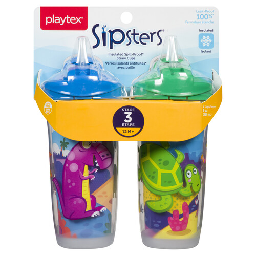 Playtex Sipsters Stage 3 Straw Cups 9 oz 2 Pack