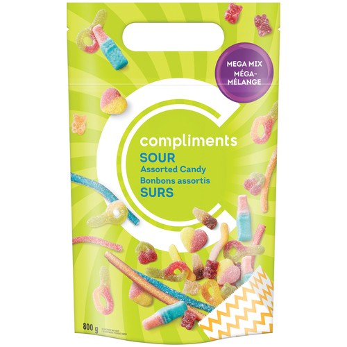 Compliments Mega Mix Candy Assorted Sour 800 g