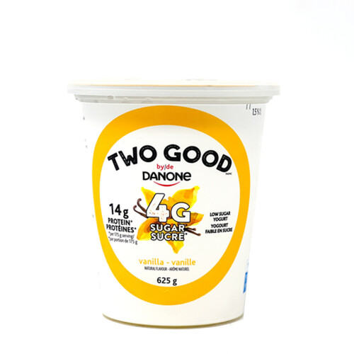 Two Good Low Sugar Greek Yogurt Vanilla Value Tub 625 g