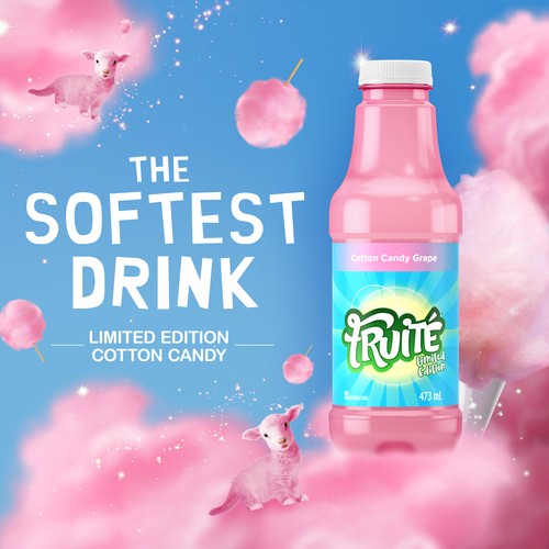 Fruité Juice Limited Edition Cotton Candy Grape 473 ml (bottle)