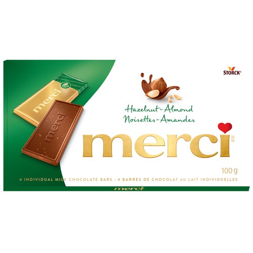Merci Chocolate Bar Hazelnut Almond 100 g