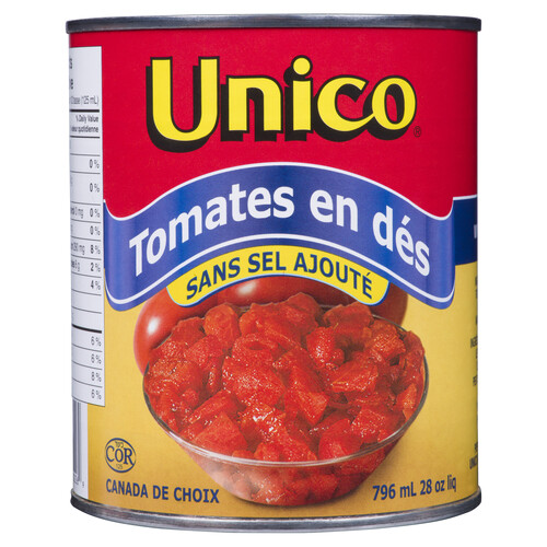 Unico Diced No Salt Added Tomatoes 796 Ml Voilà Online Groceries And Offers 