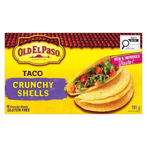 Old El Paso Gluten-Free Taco Shells Crunchy 18 Shells 191 g