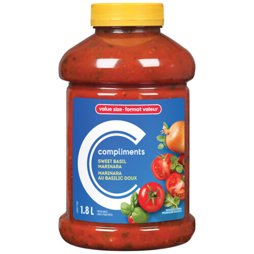 Compliments Pasta Sauce Sweet Basil Marinara 1.8 L