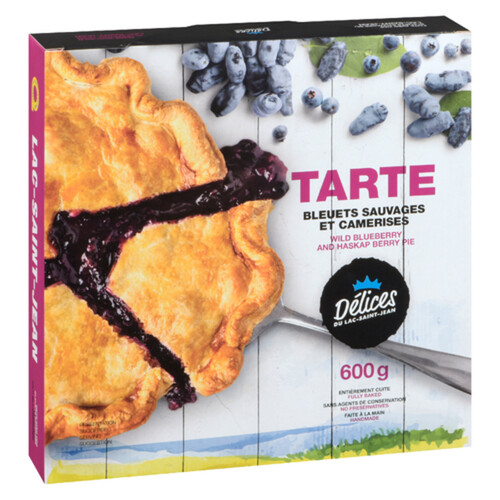 Delices du Lac Saint-Jean Pie Wild Blueberry & Haskap 600 g (frozen)