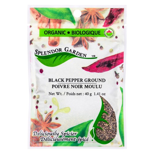 Splendor Garden Organic Ground Black Pepper 40 g