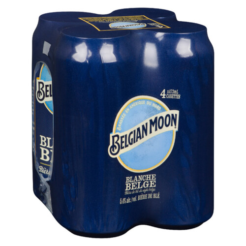 Belgian Moon Beer Belgian White 5.4% Alcohol 4 x 473 ml (cans)