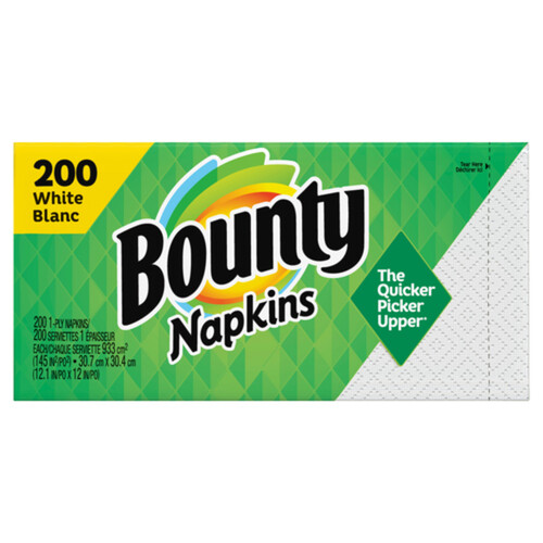 Bounty Paper Napkins White 200 Count