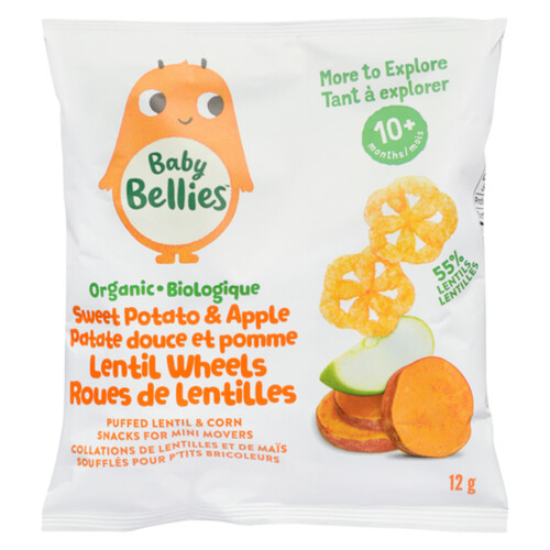 Every Bite Counts Organic Baby Food Lentil Wheels Sweet Potato & Apple 12 g