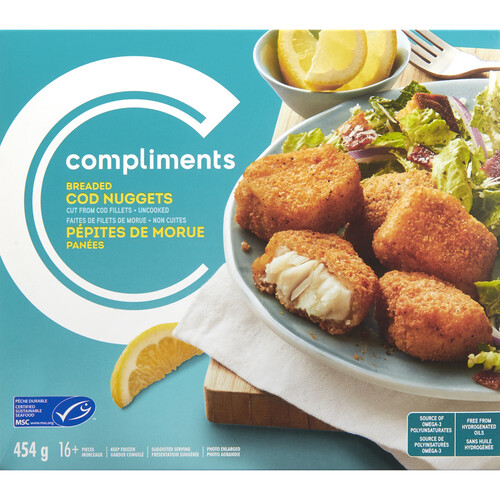 Compliments Frozen Breaded Cod Nuggets 454 g