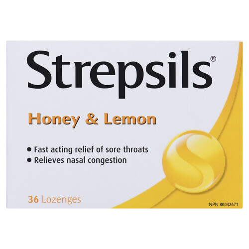 Strepsils Honey Lemon Lozenges 36 Pack