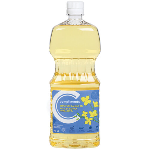 Compliments Canola Oil 100% Pure 946 ml