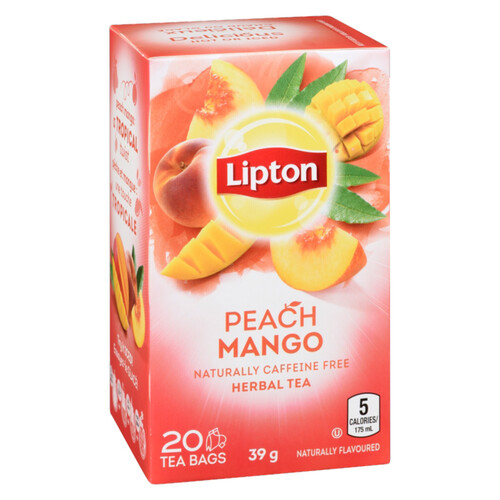 Lipton Herbal Tea Peach Mango 20 Tea Bags - Voilà Online Groceries & Offers