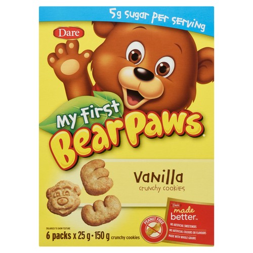 Dare My First Bear Paws Cookies Vanilla 150 g