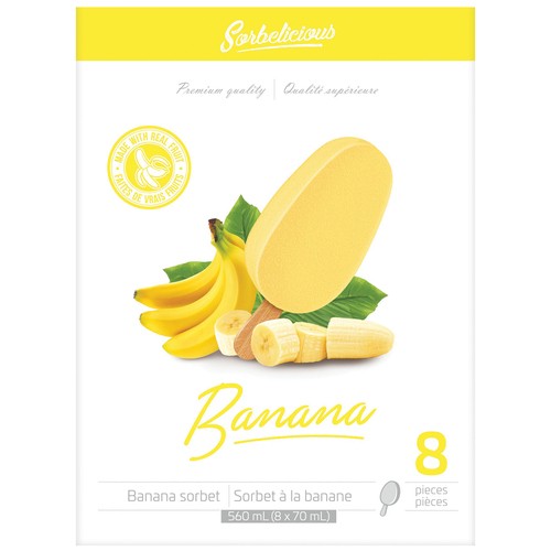 Sorbelicious Sorbet Banana 8 Pack 560 ml
