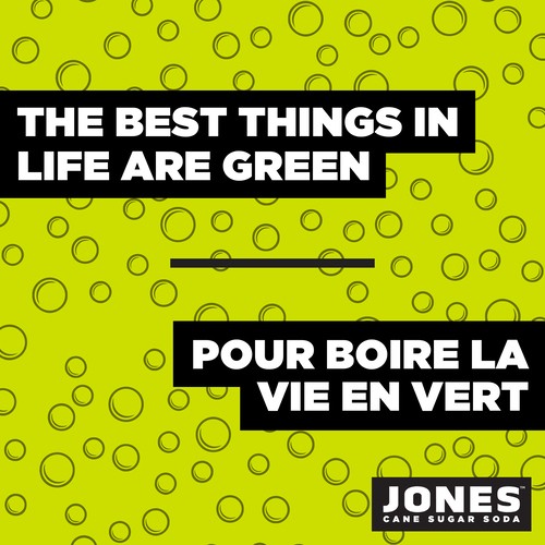 Jones  Craft Soda Cane Sugar Green Apple 355 ml (bottle)