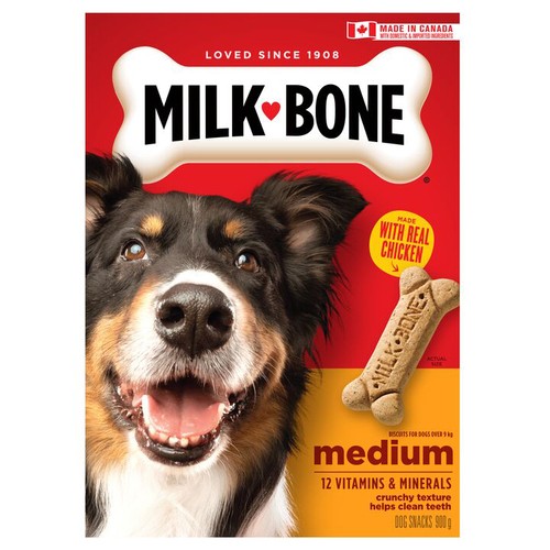 Milk-Bone Dog Biscuits 12 Vitamins & Minerals Medium Breed 900 g