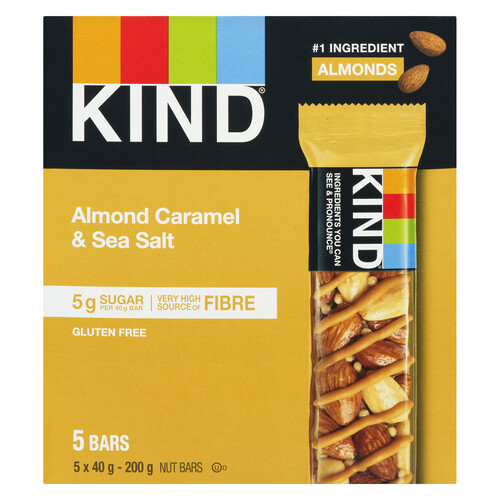 Kind Gluten-Free Nut Bar Caramel Almond & Sea Salt 5 x 40 g
