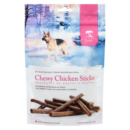 Caledon Farms Dog Treats Chewy Chicken Sticks 220 g