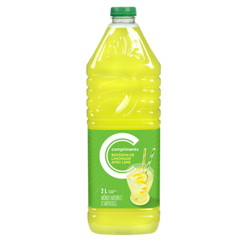 Compliments Drink Lemonade With Lime 2 L (bottle)