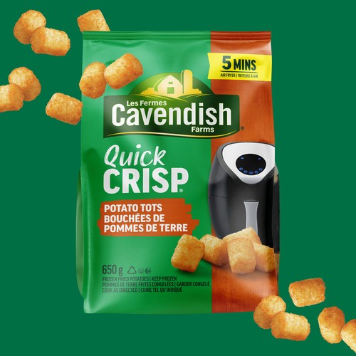 Cavendish Farms Quick Crisp Frozen Potato Tots 650 g
