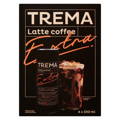 Trema Coffee Drink Latte Coffee Extra 4 x 330 ml