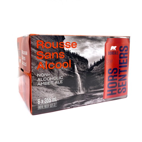 Boreale Rousse Non Alcoholic Beer 6 x 355 ml (cans)