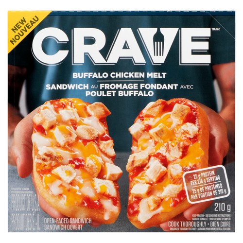 CRAVE Frozen Open-Faced Sandwich Buffalo Chicken Melt 210 g