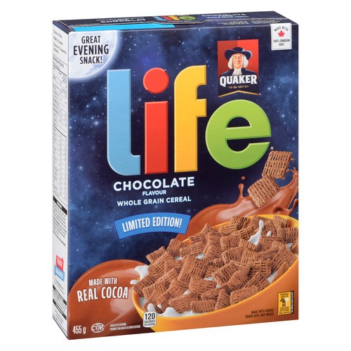 Quaker Life Whole Grain Cereal Chocolate 455 g