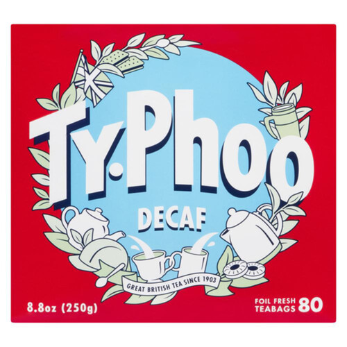 Typhoo British Tea Decaffeinated 80 Tea Bags