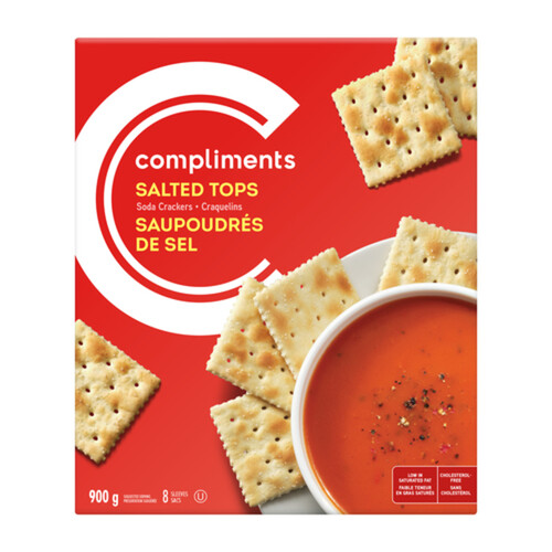 Compliments Soda Crackers Salted Top 900 g